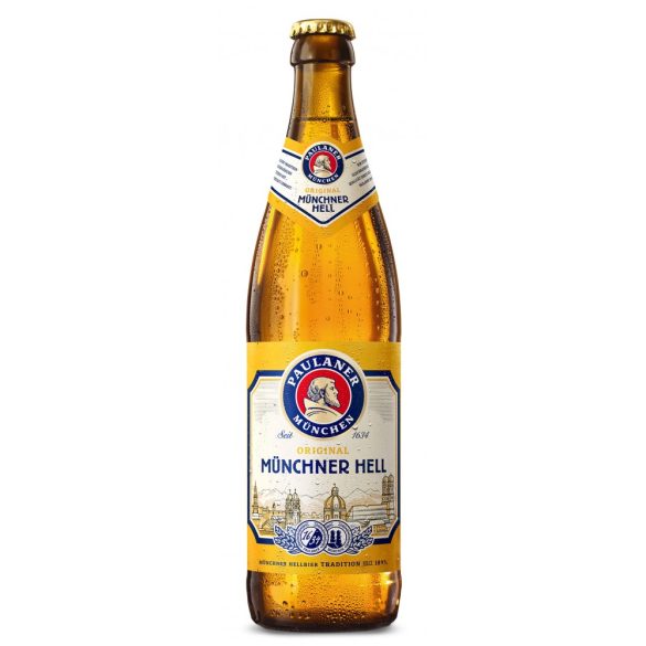 Paulaner  Münchner Hell lager, világos sör - 0,5 lit. betétdíjas üveges