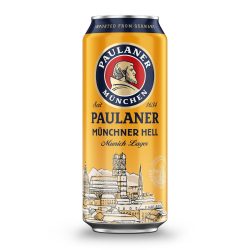   Paulaner  Münchner Hell lager, világos sör - 0,5 liter dobozos.