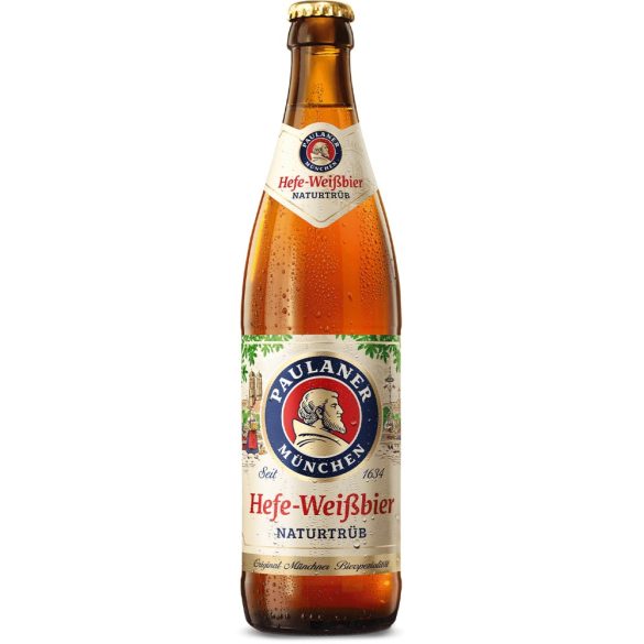 Paulaner Hefe Weissbier, szűretlen búzasör - 0,5 lit. betétdíjas üveges