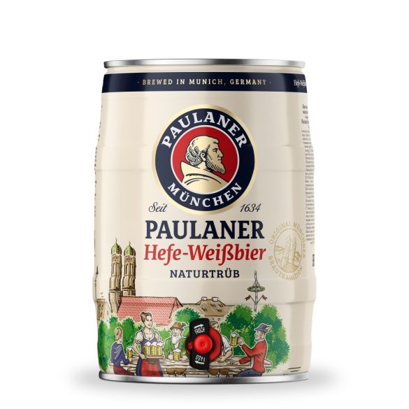 Paulaner Hefe Weissbier, szűretlen búzasör – 5 literes partyhordó