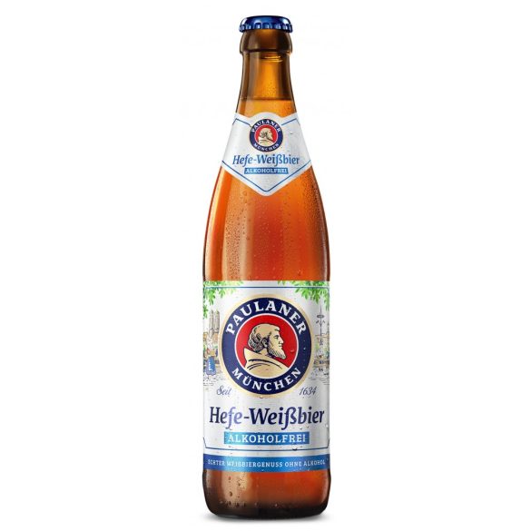 Paulaner Hefe Weissbier, szűretlen búzasör, alkoholmentes – 0,5. lit betédíjas üveges