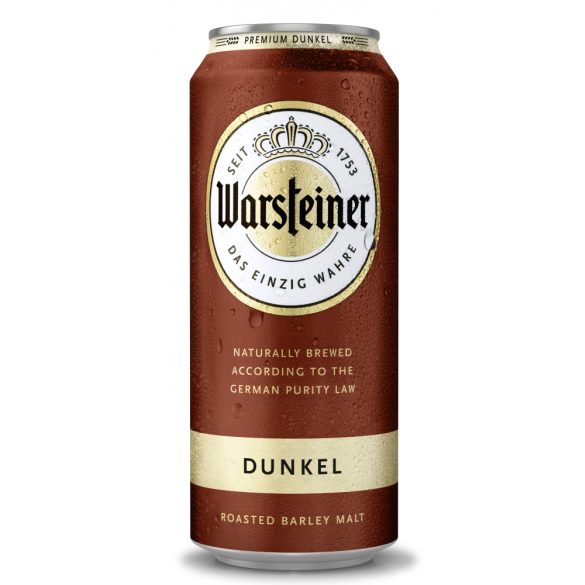 Warsteiner Dunkel, barna sör – 0,5 lit. dobozos