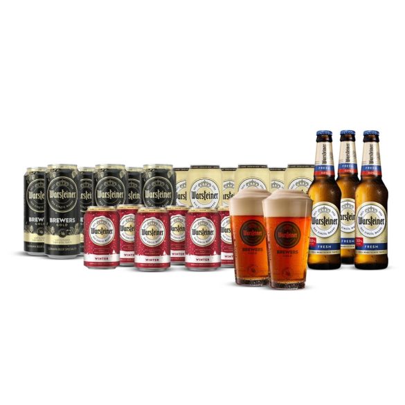 Warsteiner válogatás egyedi limitált kiadású art design ajándék pohárral