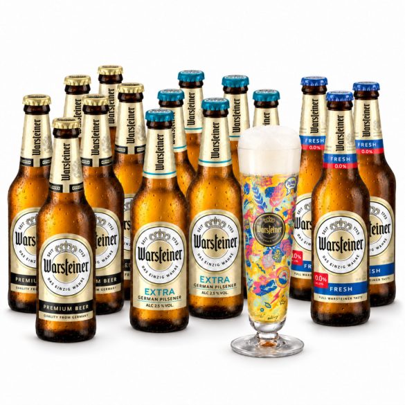 Warsteiner válogatás 1 db ART Collection egyedi 0,3 l. pohárral