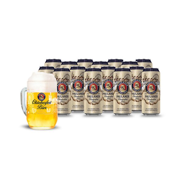 15db Paulaner Oktoberfest 0,5L dobozos sör OKTOBERFEST korsóval