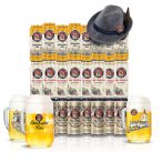   Paulaner Oktoberfest válogatás ajándék korsóval és kalappal.