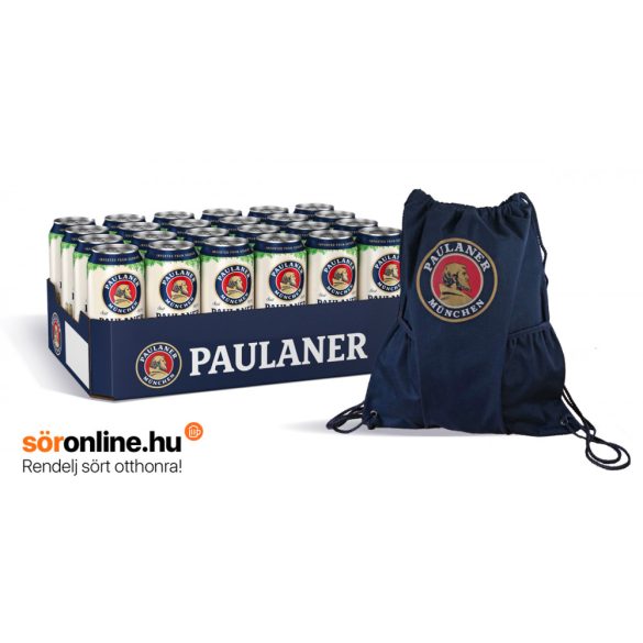 24db PAULANER 0,5L dobozos búzasör  ajándék sportzsákkal